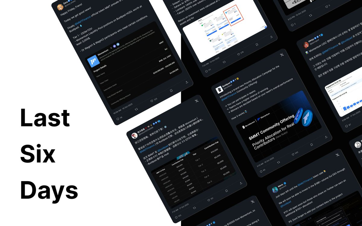 rajbr24singh's tweet image. Last 6 days to earn $150 in Priority Allocation in the $MMT Community Offering! @MMTFinance

&amp;gt; Join the UGC Squad Challenge and boost your chances by teaming up
&amp;gt; Find a team on Discord or submit individually
&amp;gt; Do both, create your own team and join others too 

#Momentum