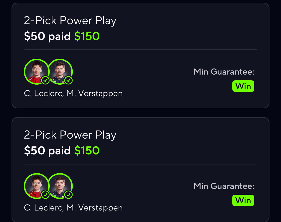 Let’s try this again yall missed out yesterday on the POTD! 

Good news I have another lock for tomorrow

This time I’m just asking for 30 + Likes / comments / RTS combined for the full F1 slip 🏎️

VIP CASHED OUT LAST NIGHT ON THE 3X ☢️ 

Want the plays early 
⬇️