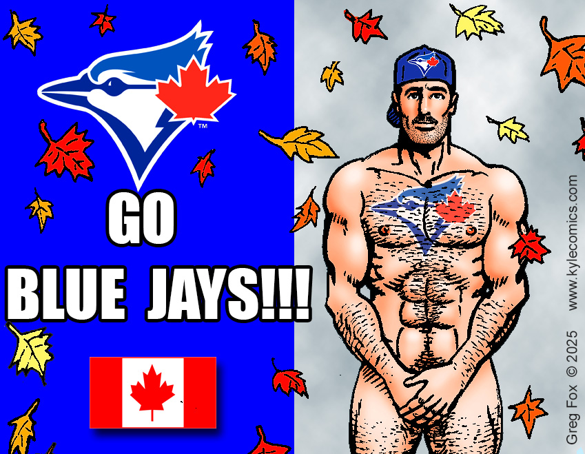 Breyer's so hyped up for the Blue Jays play-off game that he painted his chest for the occasion! 🍁⚾️ #bluejays #bluejaysbaseball #kylesbnb #toronto