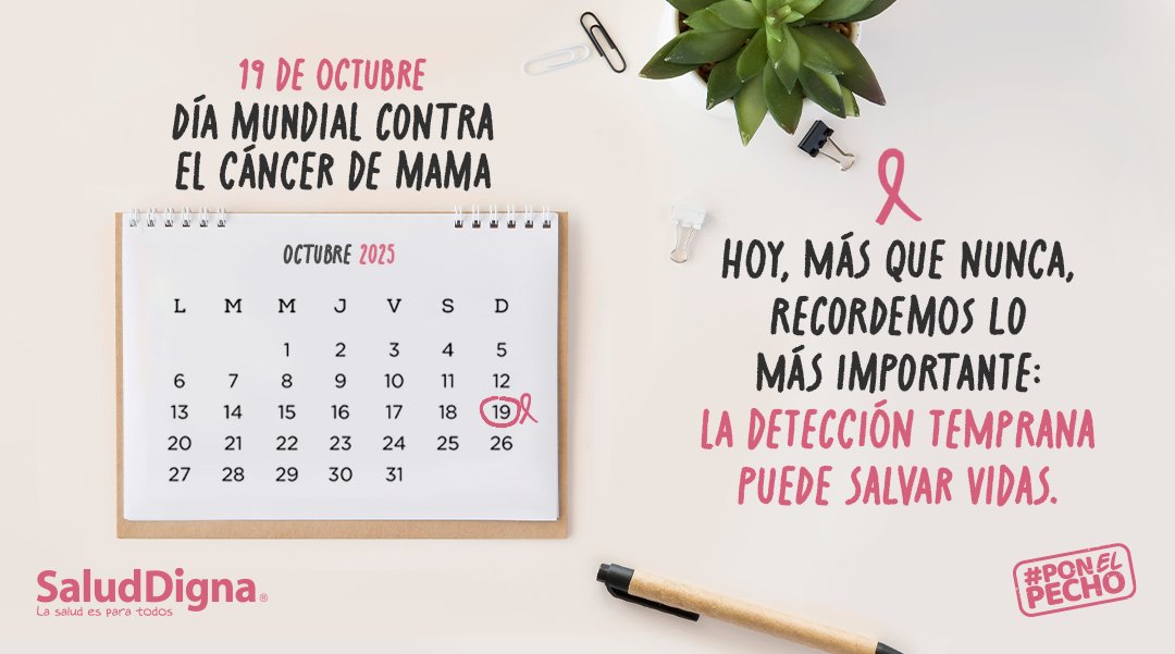 saluddignamx's tweet photo. 🩷📝 Hoy es un día para recordar la importancia de la detección oportuna y el apoyo a quien lucha contra esta enfermedad. 🎀
Súmate al movimiento #PonElPecho e invita a todas las mujeres importantes de tu vida a que se realicen una Mastografía 👩🏽🦱👩🏻👩🏼🦰👩🏽🦳
#SaludDigna #PonElPecho https://t.co/zzc5G28zd4
