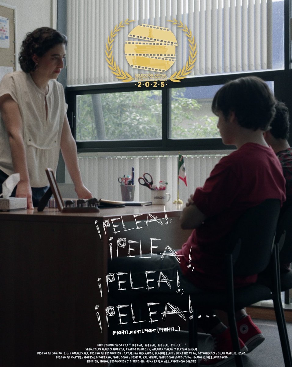 cineStudio_'s tweet photo. “¡Pelea!, ¡Pelea!, ¡Pelea!, ¡Pelea!…”
Selección oficial de 13a edición del Festival Internacional de Cine de San Luis Potosi. 
Del 24 al 26 de octubre del 2025. https://t.co/IAwtLm4clO