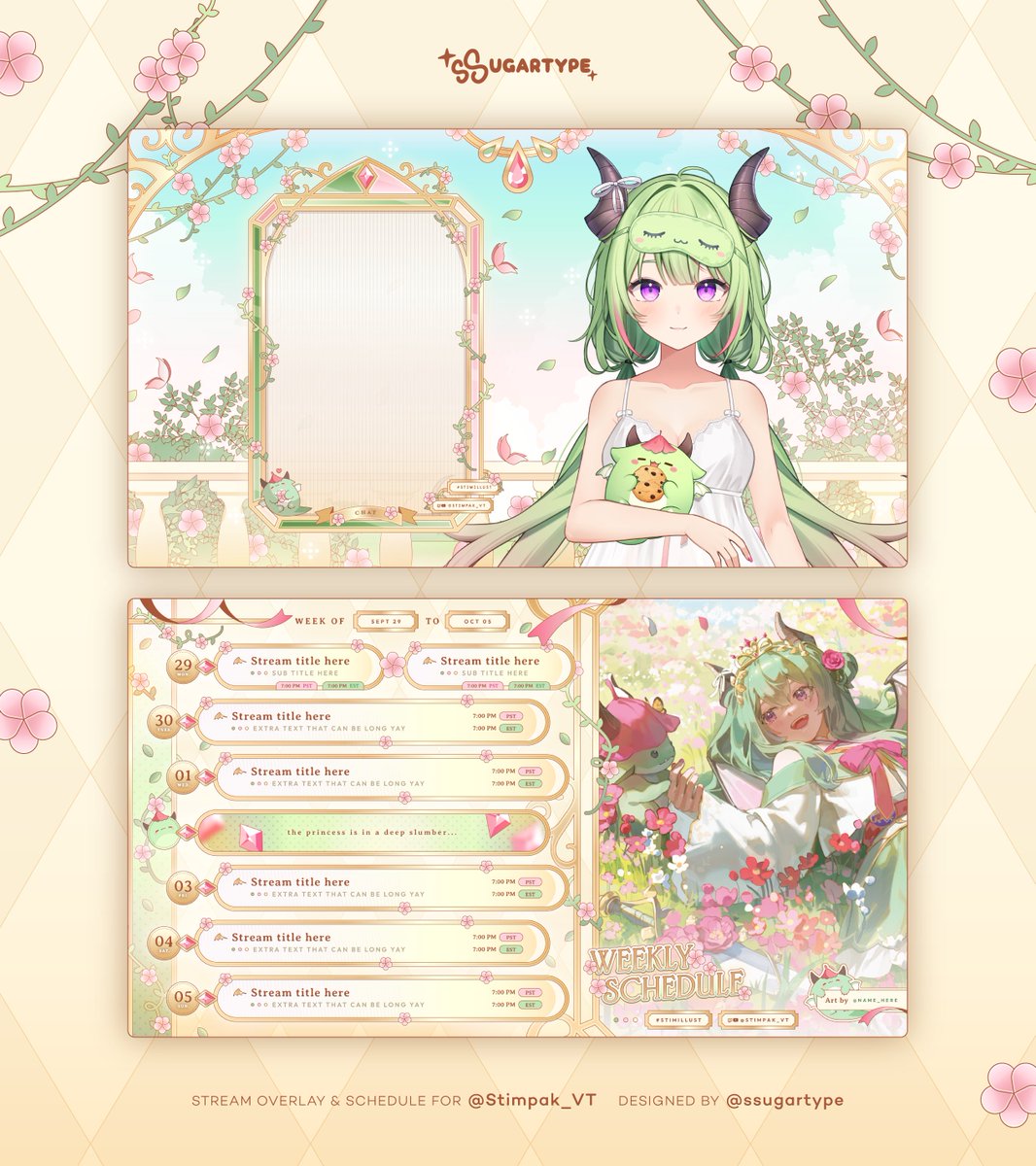 pat (@ssugartype) on Twitter photo ใ Overlay Design for <a href="/Stimpak_VT/">Stimpak ๐๐ท GLITCH STARS</a> ๐๐ท ใ
An elegant and soft design fit for a princess!๐ธ Congratulations on your new outfit debut!!
#stimillust #VTuberAssets ใ Overlay Design for <a href="/Stimpak_VT/">Stimpak ๐๐ท GLITCH STARS</a> ๐๐ท ใ
An elegant and soft design fit for a princess!๐ธ Congratulations on your new outfit debut!!
#stimillust #VTuberAssets
