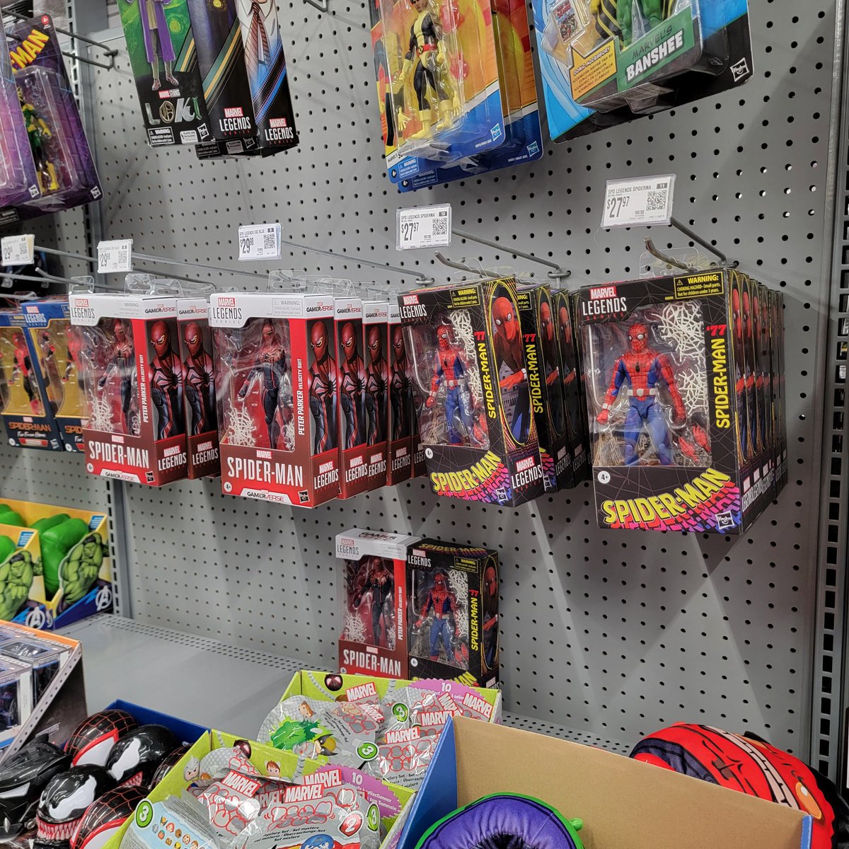 I found all the Spider-Man '77s and Velocity Suit Parkers!