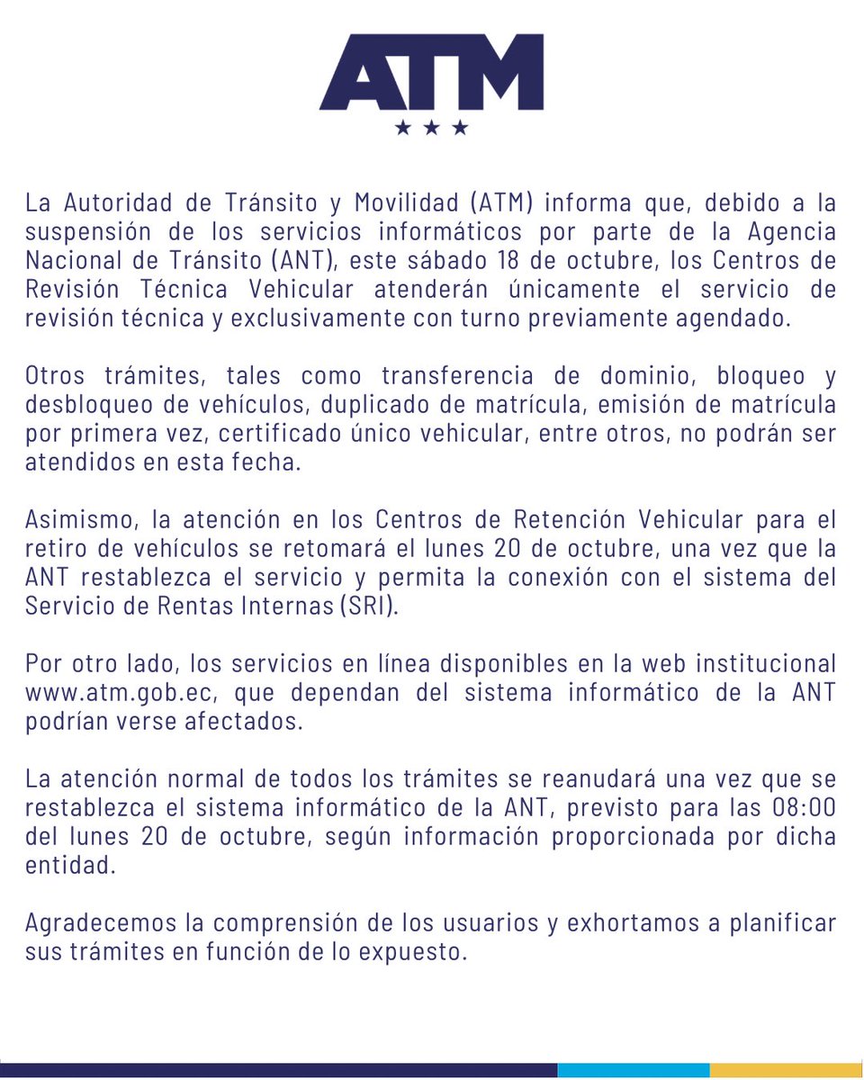 La <a href="/ATMGuayaquil/">ATM Guayaquil</a>