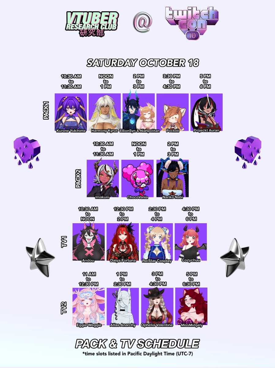 LilOValentine's tweet photo. Tomorrow is the big day, y'all! 
I'll be at BOOTH 2518 from 3 pm to 4:30 PM on TV 2! 

Hope to see y'all there, and let's take pictures together! 💖🥺

#VtuberResearchClub #twitchcon2025