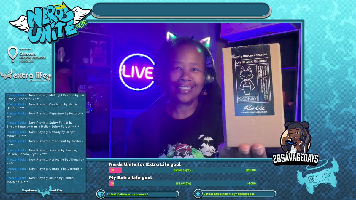 28savagedays's tweet image. LIVE NOW on Twitch!
Custom Soonay Reveal ๐ + NYCC Recap!
@valorandvellum customized my DIY Blank Soonay with Extra Life flair โ and you can see it first!
TWITCH.TV/28SAVAGEDAYS
#Soonay #7BAP #ExtraLife #TwitchLive #NYCC2025