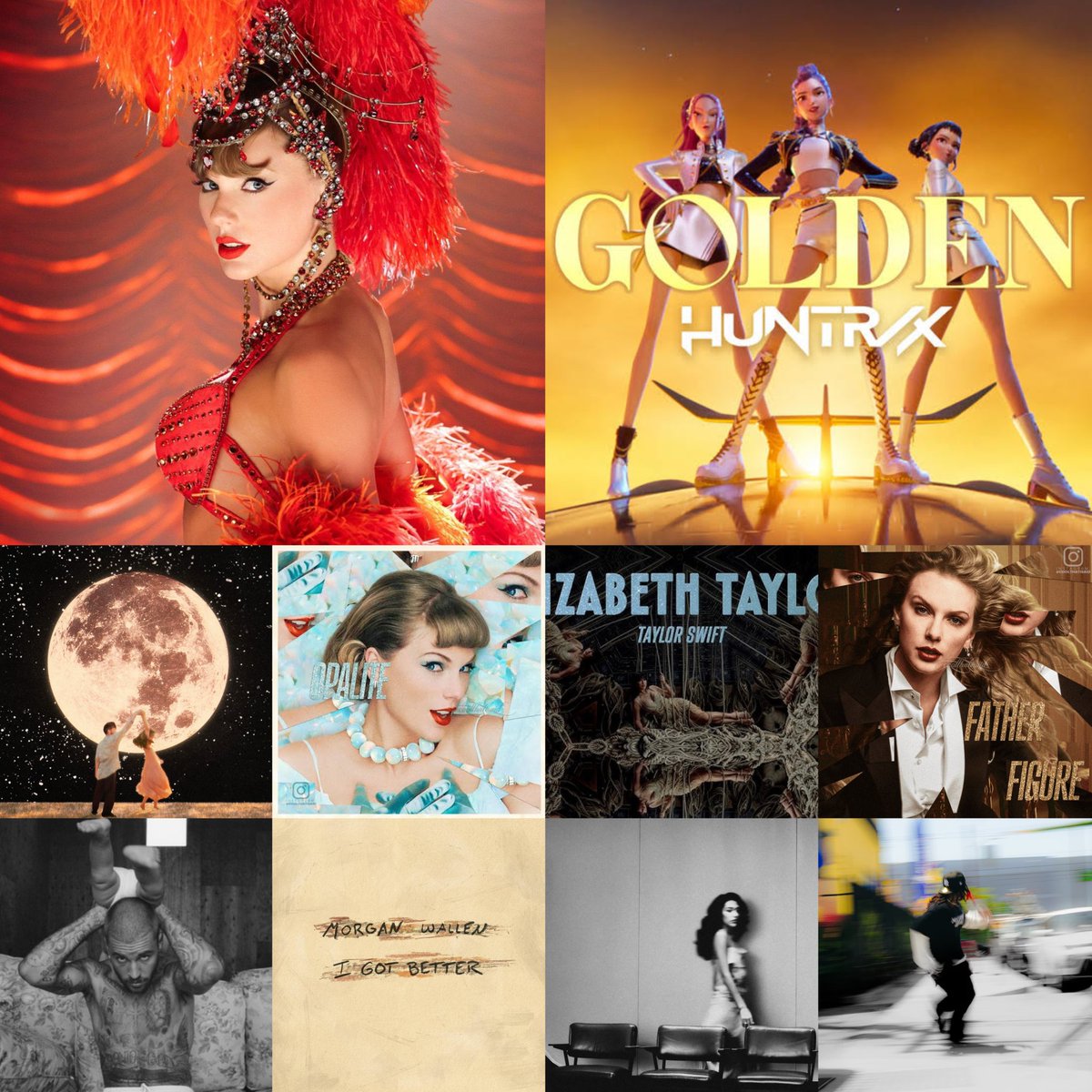 Early Predictions: #Hot100 (for chart dated Nov. 1, 2025)

1(=). The Fate of Ophelia *3rd week at No. 1
2(=). Golden
3(+1). Ordinary
4(-1). Opalite
5(=). Elizabeth Taylor
6(=). Father Figure
7(+7). Daisies
8(+8). I Got Better
9(+8). Man I Need
10(+8). Mutt