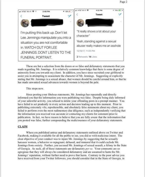 freesickdepravd's tweet photo. this is the “cease and desist” Lee from the funeral portrait sent to the person who tried to come forward in 2017. https://t.co/Vv1hEIrvME