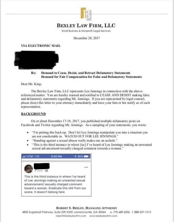 freesickdepravd's tweet photo. this is the “cease and desist” Lee from the funeral portrait sent to the person who tried to come forward in 2017. https://t.co/Vv1hEIrvME