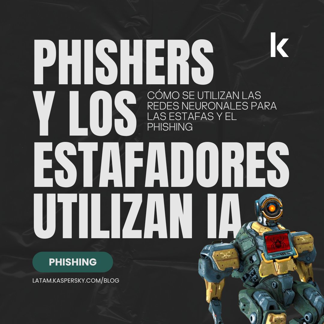 KasperskyLatino's tweet image. La inteligencia artificial les ha dado a los estafadores un nuevo conjunto de herramientas para el engaño, como la generación de #deepfakes y la configuración instantánea de sitios web de #phishing o campañas fraudulentas por correo electrónico. Analizamos las últimas tendencias…