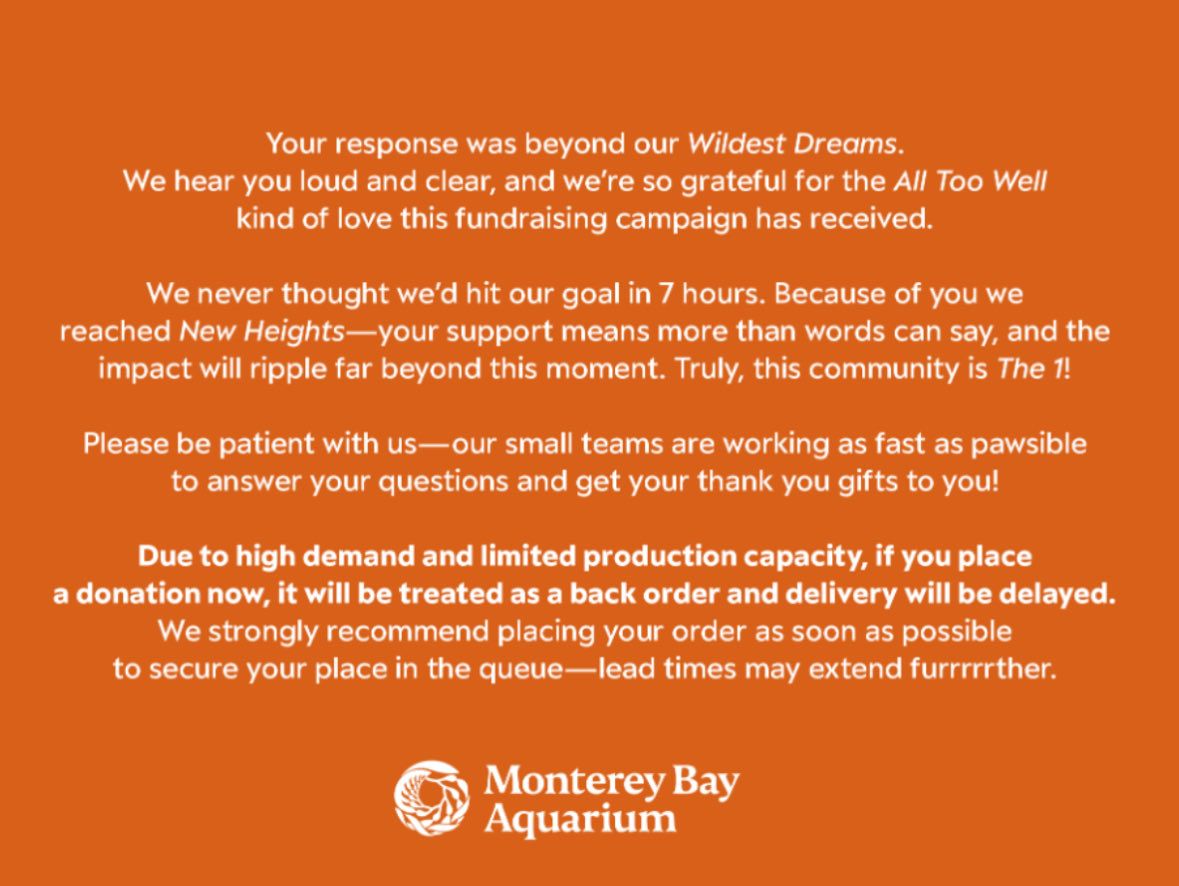 TheSwiftSociety's tweet image. 🦦| Following Taylor Swift wearing one of their Shirts, fans have raised over 2 MILLION dollars for Otter Conservation!