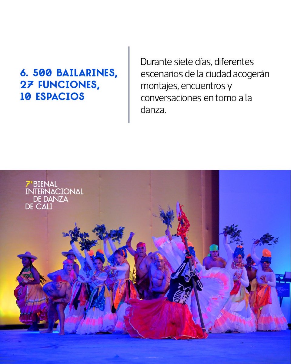 Bienaldanzacali's tweet photo. Compañías nacionales e internacionales compartirán sus lenguajes y miradas, haciendo de Cali un gran escenario en diálogo constante.

Es una oportunidad para descubrir nuevas experiencias, reconocer el talento local, participar en talleres, disfrutar de funciones… (2/3) 🧵👇🏾 https://t.co/0fnF3Uthsy