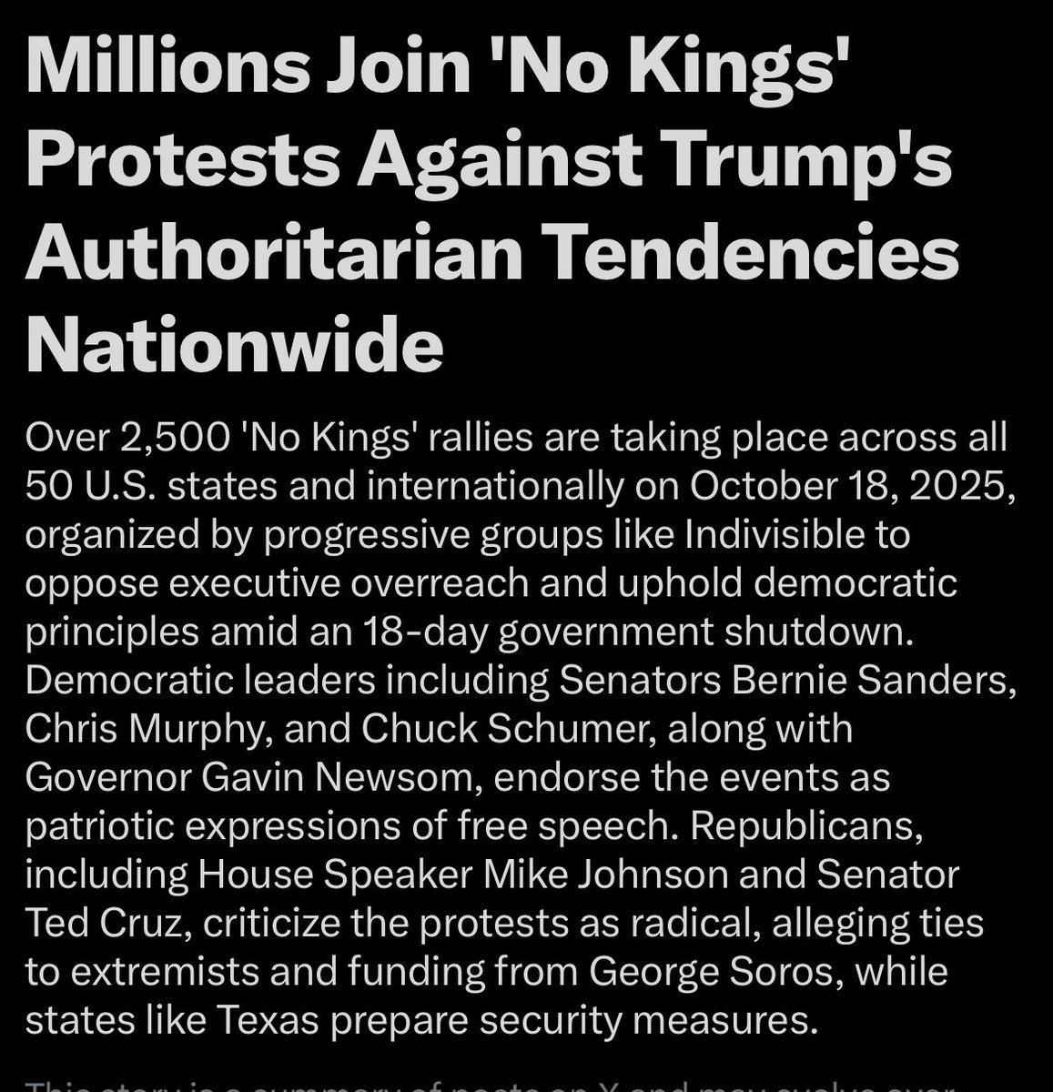 The idiots will be out tomorrow!
2500 rallies nationwide! 

If these people only knew that the Government Shutdown is because of the Democrats! This Soros funded movement is supported by Democrat Congress people😳