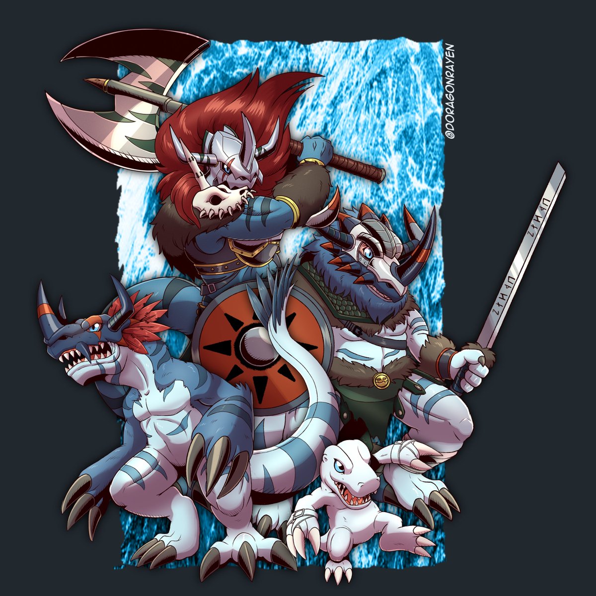 The Serpent, the Wolf, and the Giant, only they will defeat the Supreme Father. 

#Digimon #NordicDigimon #デジモン