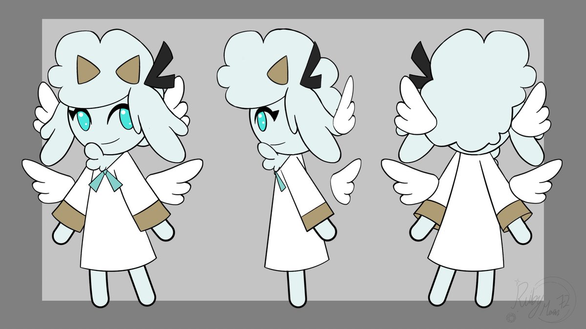 RubyMoon072's tweet image. I did the final design for Sera’s sheep buddy 
Sera is @bunny_onix character and rough concepts is from Plushie on Discord. (3/3)

#stickman #sheep #火柴人
