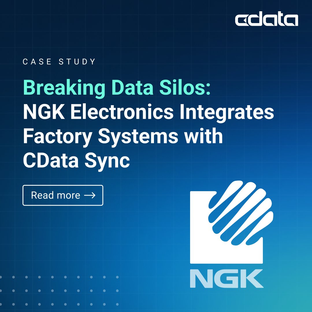 cdatasoftware's tweet image. Manual Excel workflows + isolated systems = production bottlenecks.
⏰ NGK flipped that using CData to feed quality dashboards in near real time: bit.ly/4qdA9VK
#CData #DataOps #IndustrialIoT