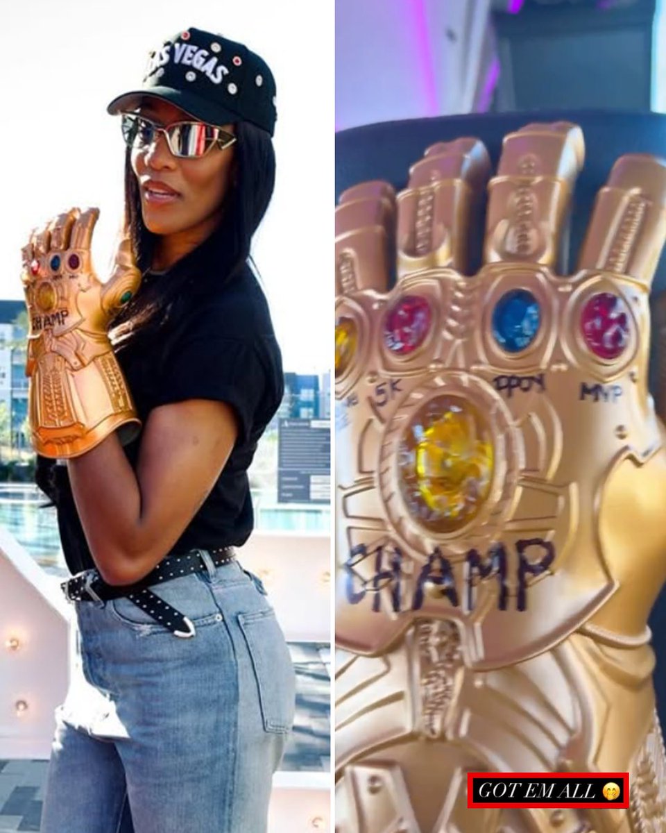 Even the A'vengers couldn't stop A'ja 🔥 

A'ja Wilson pulled up to the Aces' parade with the Infinity Gauntlet 🥶 (via <a href="/_ajawilson22/">A'ja Wilson</a>, @lvaces)