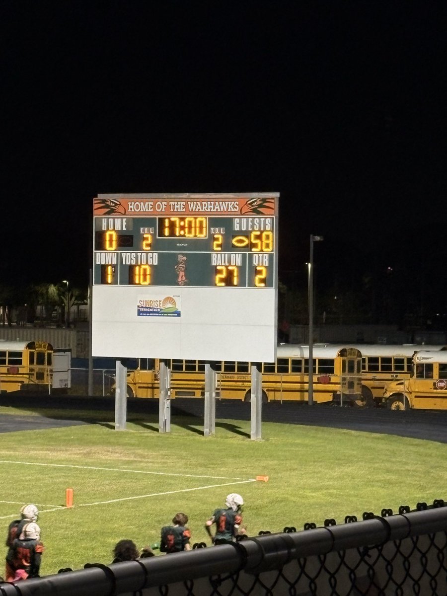 Second Quarter score:
<a href="/WarhawksFB/">Seminole Football</a>: 0
<a href="/HHS_LeopardsFB/">Hernando Leopards Football</a>: 58

<a href="/PinellasSports/">PinellasCountySports</a> <a href="/Biggamebobby/">Bob Putnam</a> <a href="/FHSAA/">FHSAA</a> <a href="/actionvideo581/">actionvideo58</a> <a href="/FryeChuck/">Chuck</a>
<a href="/FlaHSFootball/">FloridaHSFootball.com</a> <a href="/PrepRedzoneFL/">Prep Redzone Florida</a> <a href="/PinellasHSMedia/">Pinellas Highschool Media Group</a> <a href="/Andy_Villamarzo/">Andy Villamarzo</a> <a href="/WallyWarzone/">WallyWarzone</a>