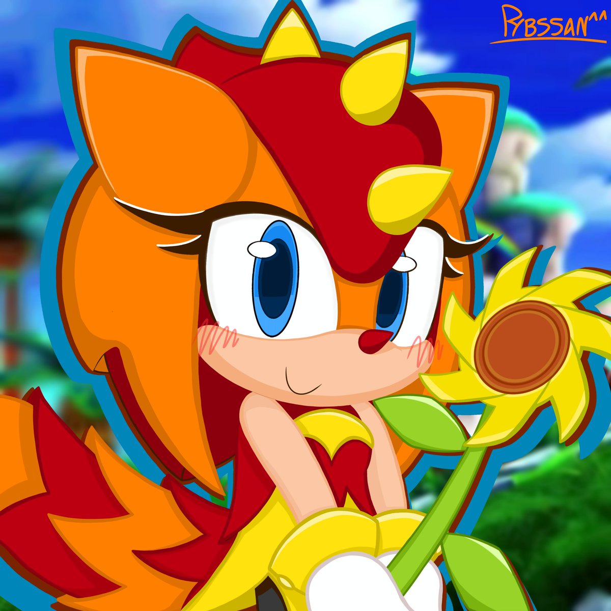 Rybssan's tweet image. Happy birthday Trip and Sonic Superstars 🧡 ✨️
#SonicTheHedgehog