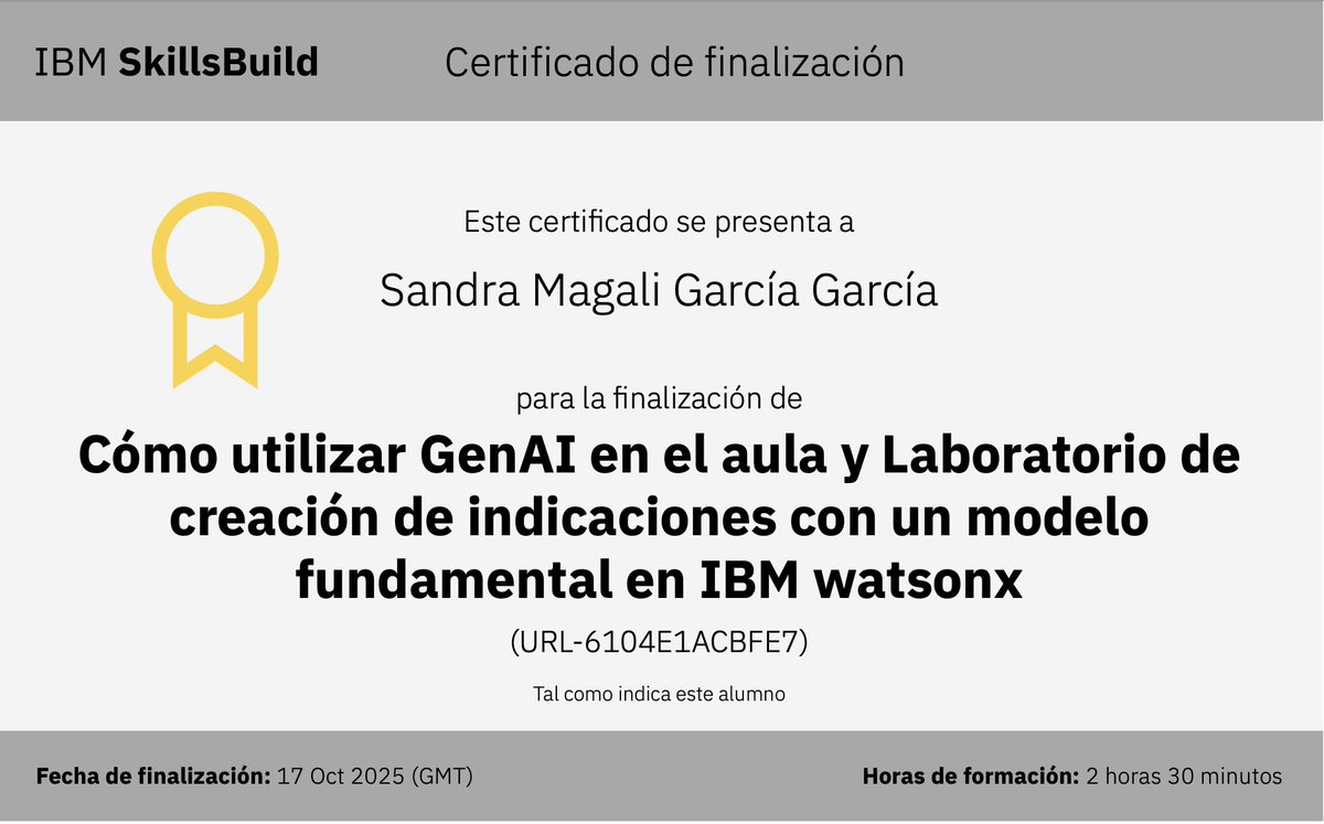 MagaliGar91's tweet photo. Hoy tuve la oportunidad de participar en la primera fase del Educathon de IA de @IBM, una experiencia que impulsa mi crecimiento como docente.

Agradezco la colaboración del @TecNM_MX e IBM por esta colaboración que beneficia a los profesores de diversos institutos. 

#Educación https://t.co/WfSc2nuoR1