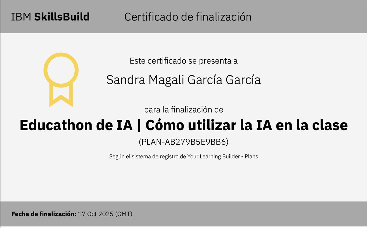 MagaliGar91's tweet photo. Hoy tuve la oportunidad de participar en la primera fase del Educathon de IA de @IBM, una experiencia que impulsa mi crecimiento como docente.

Agradezco la colaboración del @TecNM_MX e IBM por esta colaboración que beneficia a los profesores de diversos institutos. 

#Educación https://t.co/WfSc2nuoR1
