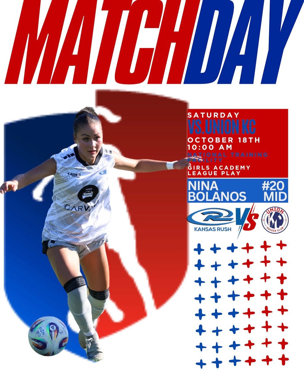 Huge Girls Academy League Game Saturday, as our <a href="/KsRushGA09/">KsRushGA09</a> ladies are back in action. 

🆚 Union KC
📍National Training Center East Field
⏰10:00am

<a href="/ImCollegeSoccer/">College Soccer Truth ™</a> <a href="/ImYouthSoccer/">ECNL/GA/Recruiting/College Soccer</a> <a href="/KSRGirlsAcademy/">Kansas Rush Girls Academy</a> <a href="/KsRushGA09/">KsRushGA09</a>