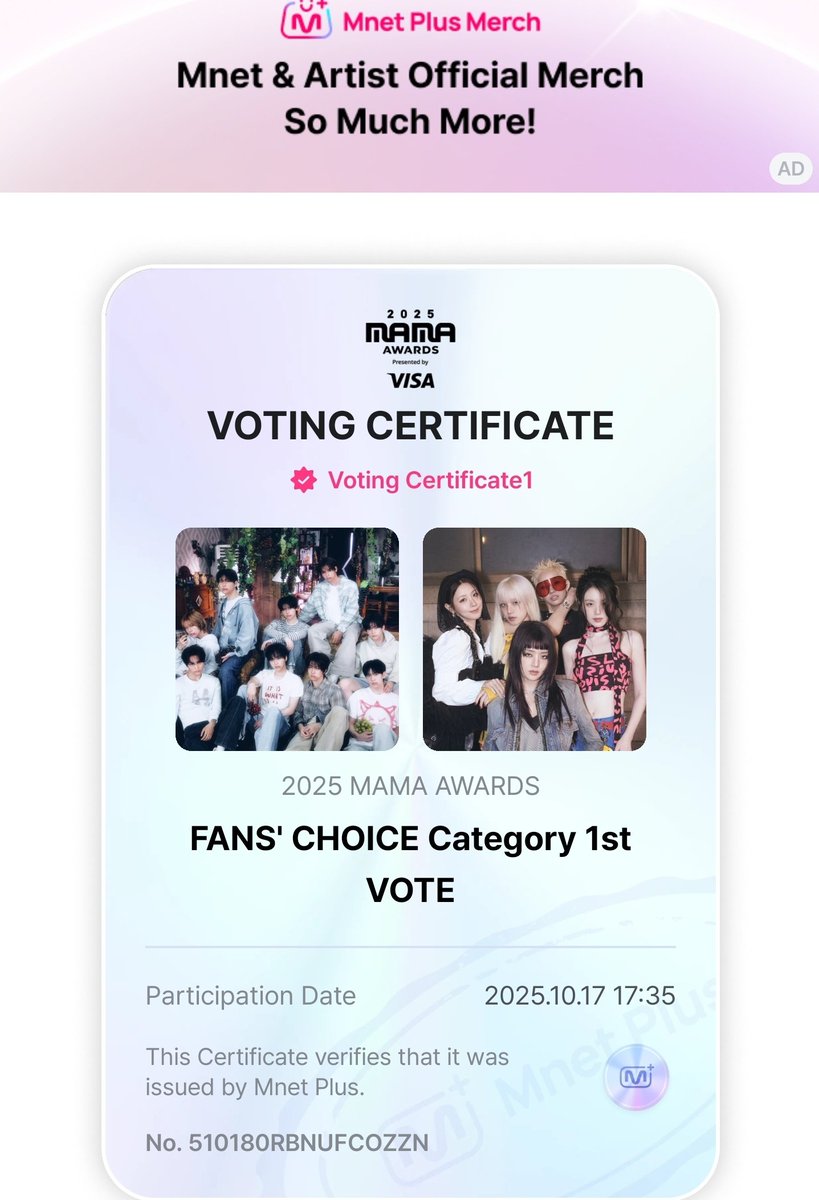 I vote #CRAVITY for #2025MAMAVOTE
Rt and reply as well as doing it on the mnet app!!!
