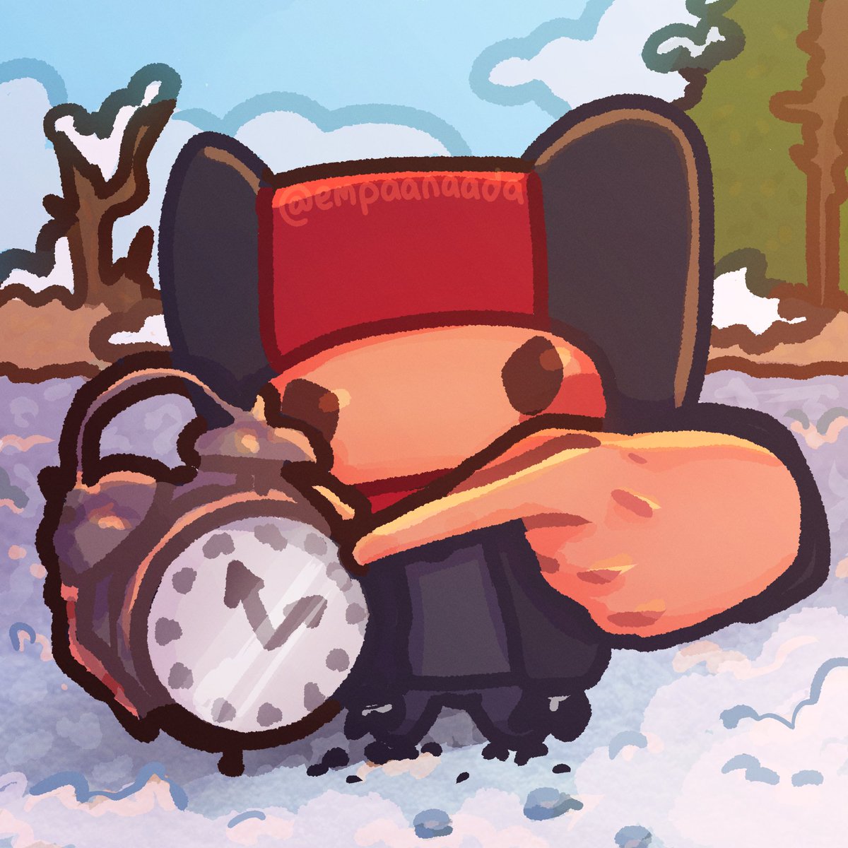 Day 17 - Clock ⏰ 
What do you mean your ETA is still 2 minutes⁉️

#twentyonepilots #cliqueart #Cliquetober2025