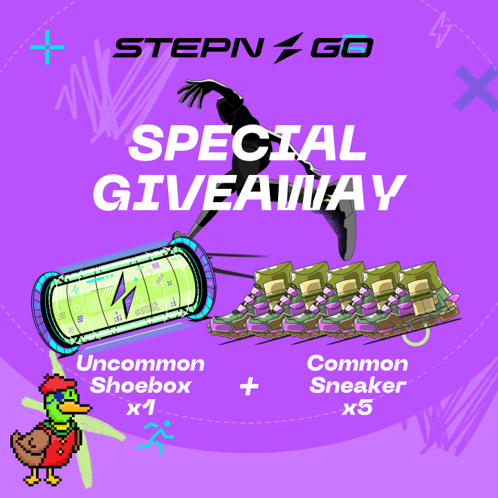 🎁STEPN GO スペシャルギブアウェイ🎁
#STEPNGO 

最近の祭りに乗じて私からもギブアウェイ🔥この機会にお得にGOを始めましょう🏃

🎁アンコモン靴箱x1＋コモン靴x5を1名様に
✅フォロー＆リポスト
🗓️10月19日 日本時間23:59締め切り

STEPN GOの始め方は固定ポストをご参照ください💨