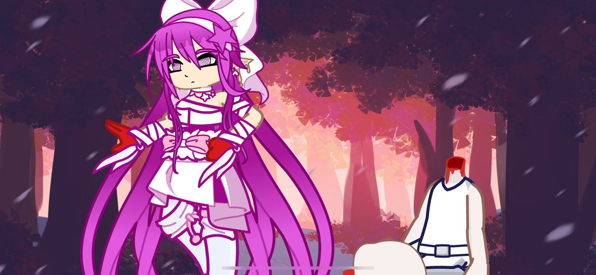 Bow 🎀
Age: Unknown 
Hobbies: Baking
Sexuality: Asexual
Family: Deceased 
Crush: ???
Favorite Color: Purple
Personality: Kind
Species: Elf
Power: Speed and Strength 
Likes: Bloody hands
Dislikes: Blood on her clothes