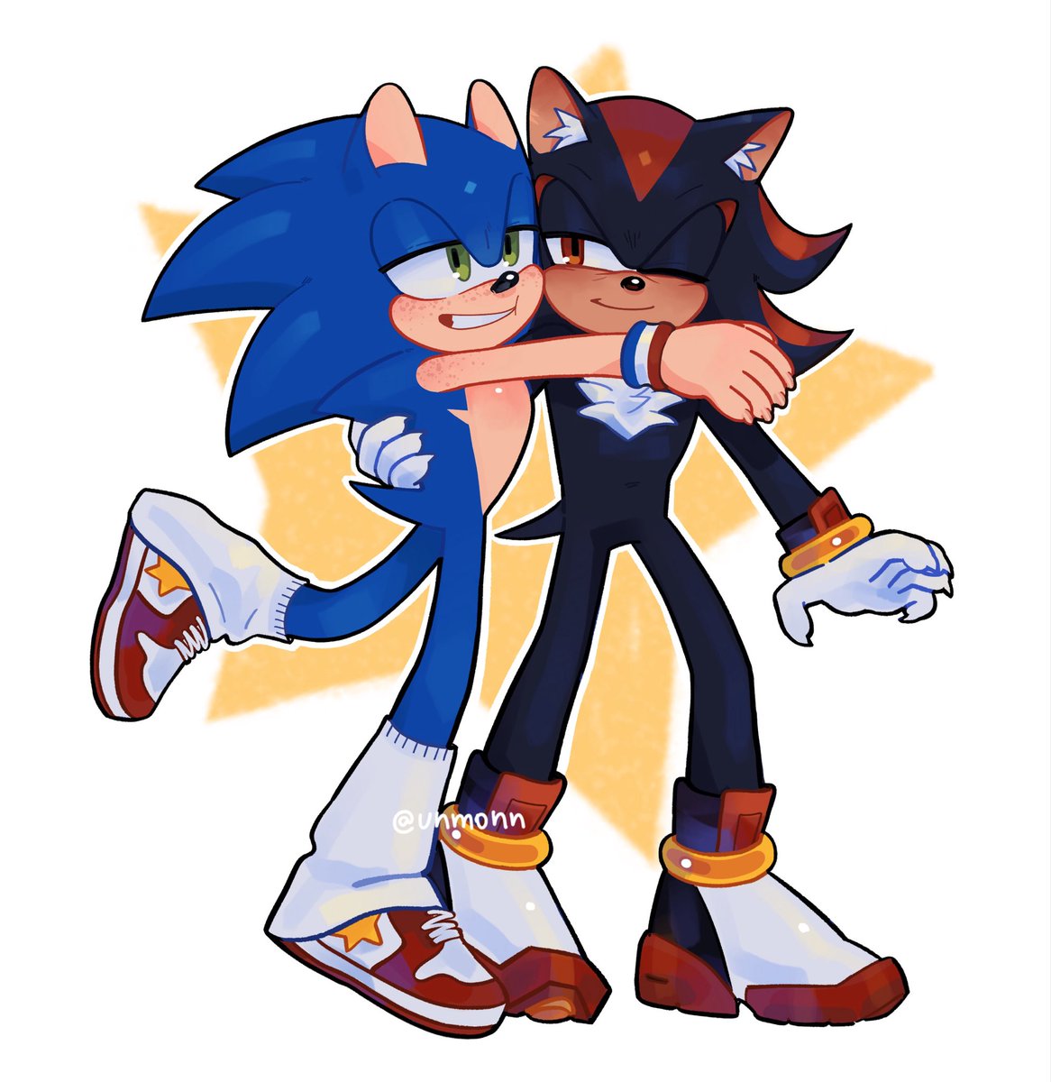 so clingy‼️ 

#SonicTheHedgehog #Sonadow #Shadonic