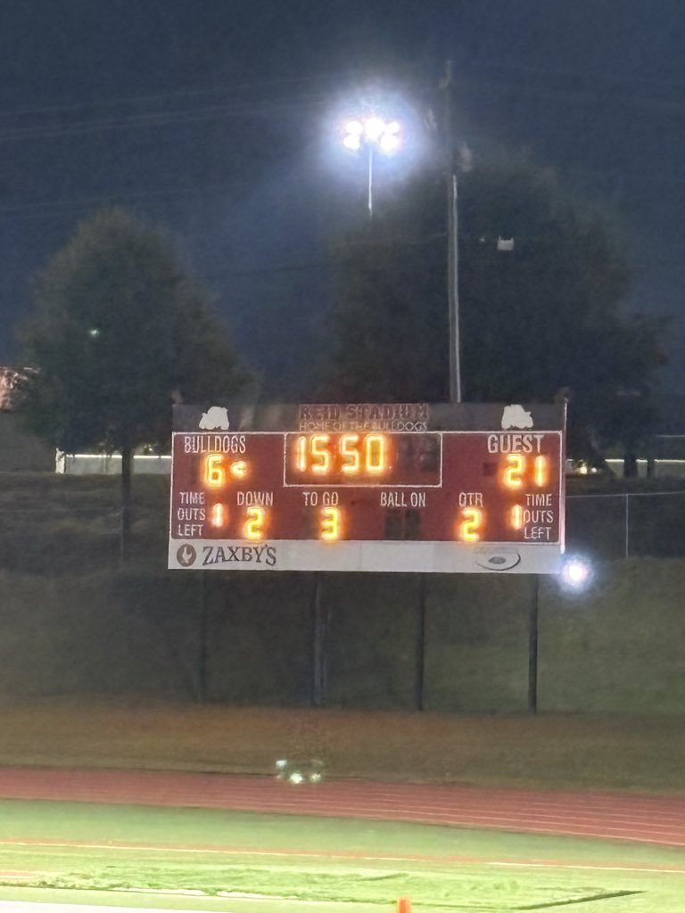 Grovetown up 21-6 at Rockdale County. Just went to halftime