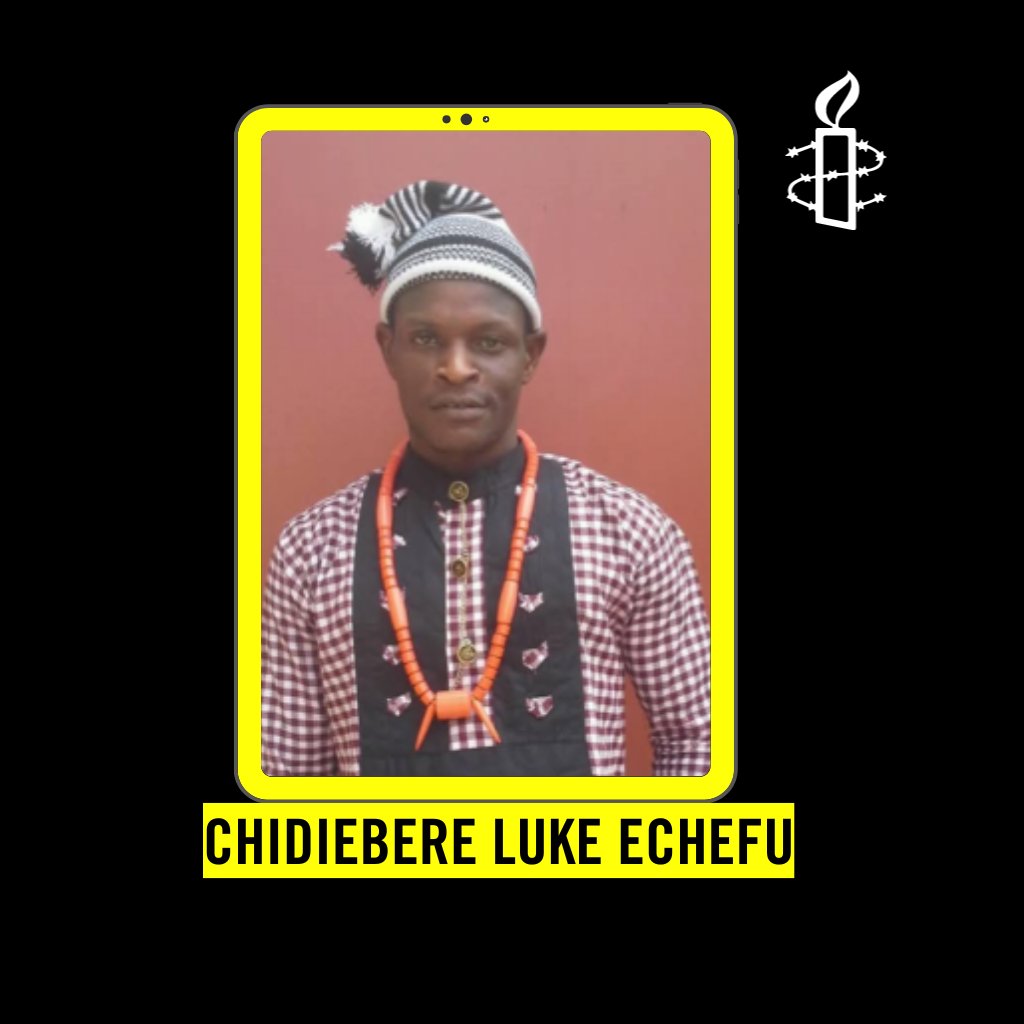Chidiebere: Abducted by ‘Security Personnel’ Chidiebere Luke Echefu, 47-year-old father of five from Umugwano Umuchekekwe in Onuimo LGA of Imo state, was abducted by security agents from his residence in Owerri Imo state on 7 November 2021 at about 3:00am, over alleged membership