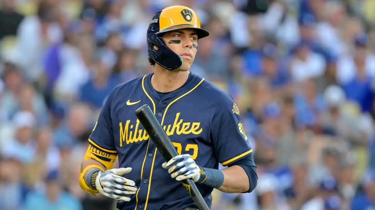 Christian Yelich's last 21 at-bats: 

1-for-21 (.047 AVG)
0 RBI
8 K's