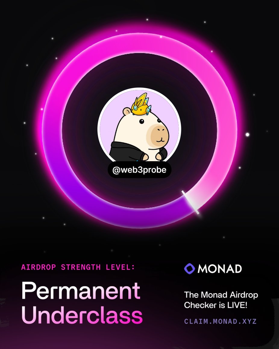 모나드 에어드랍 티어 확인 @monad 솔라나 렛저 연결이 계속 안되서 못하고 있다가, 팬텀월렛으로 된다는 말을 듣고 바로 해봤습니다.  매드래즈 + EVM 지갑으로 3티어 나온것 같네요. 10/28에는 클레임 수량도 확인 가능한가 봅니다. 다들