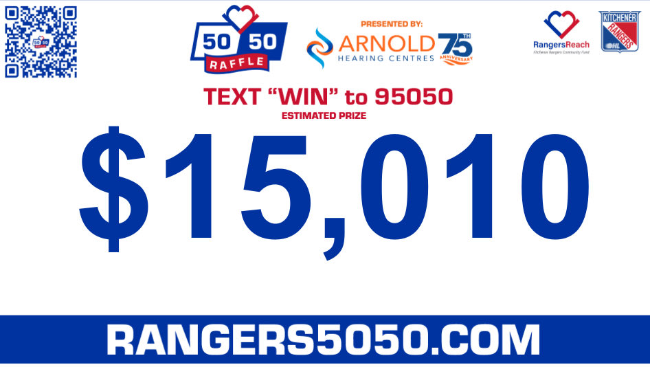 LAST CHANCE!

Time is running out! 20 mins left to buy! 

Jackpot is currently at $15,010 — sales close at 9:15pm ET!

👉 Get your tickets at Rangers5050.com or text “WIN” 95050  

Standard data and message rates may apply