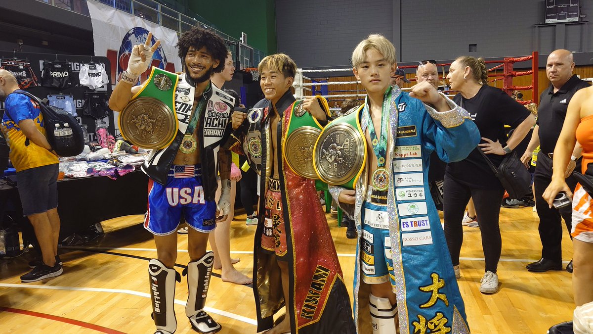 松田大将
３−０で判定勝ち
ISKAオーストラリア世界大会
アマチュア５５キロチャンピオンになれました。