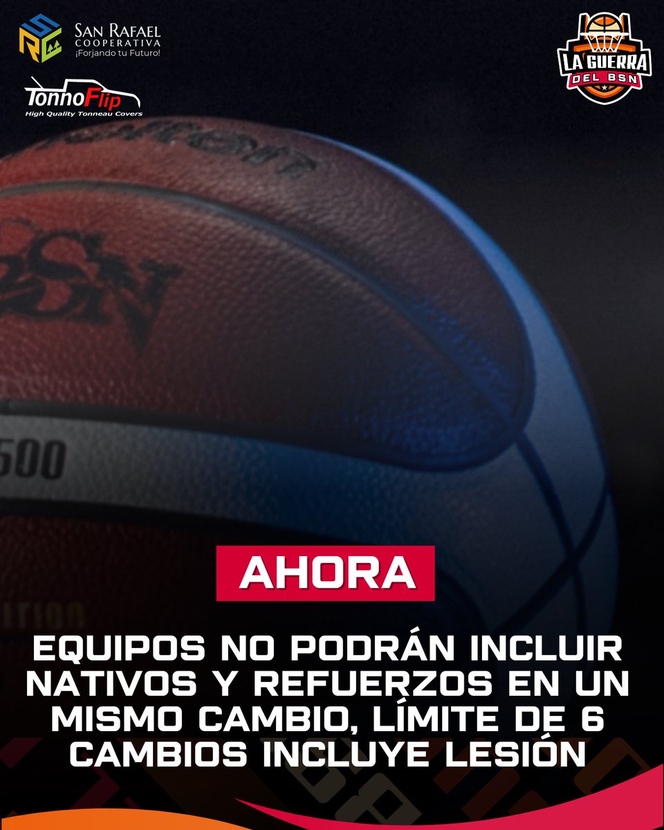 #BSNPR | OFICIAL: El BSN no permitirá cambios en los que se incluyan nativos y refuerzos en una misma transacción a partir de la próxima temporada 2026. A esos efectos, solo podrá intercambiarse un refuerzo por otro refuerzo.

De igual manera, se limita la cantidad de