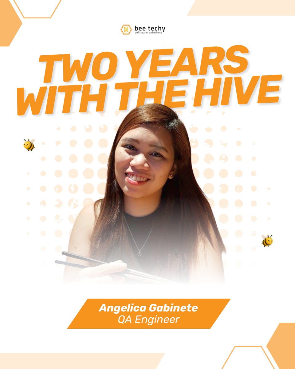 beetechyllc's tweet image. Two years of precision and progress. 🐝
Celebrating Angelica Gabinete, our QA Engineer, for two incredible years with Bee Techy!
#BeeTechy #MeetTheBees #TeamSpotlight #TechCareers