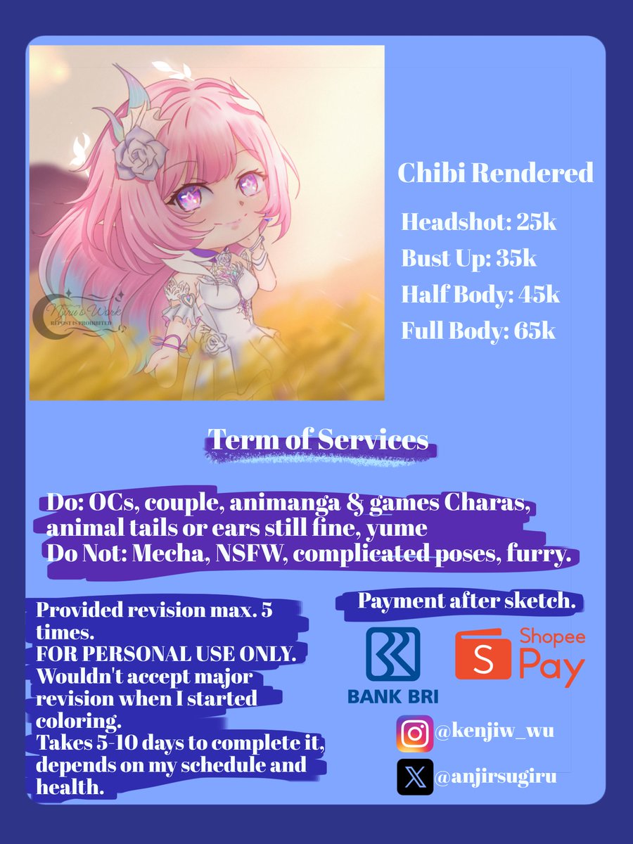 WTS — URGENT COMMISSION! 
[SHARES &amp; RTS ARE VERY APPRECIATED]
For 3 Slots! (will add more). mohon bantuannya ya manteman... lagi butuh bgt uang buat makan &amp; ongkos 🙏

#artidn #zonakaryaid #artistindonesia #zonauang