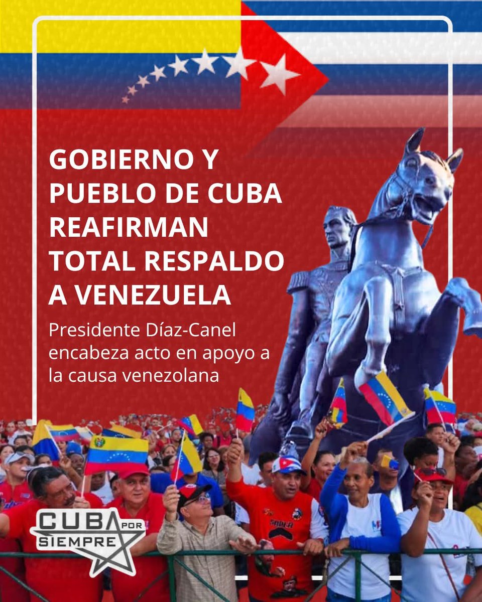 Siempre contigo pueblo bolivariano. Fieles a la defensa de la Patria de Bolivar y Chávez. Aquí estamos hermanas y hermanos para lo que necesiten. #Cuba por la defensa de la paz de #Venezuela #MatancerosEnVictoria