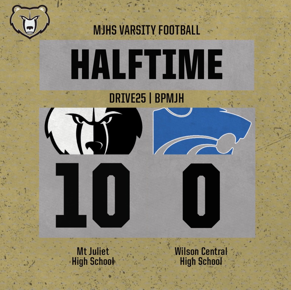 MT. JULIET FOOTBALL (@mjgoldenbearfb) on Twitter photo 