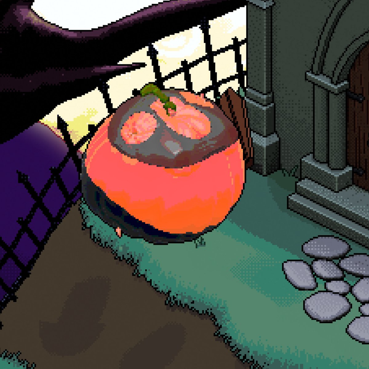 Pixel plump pumpkin