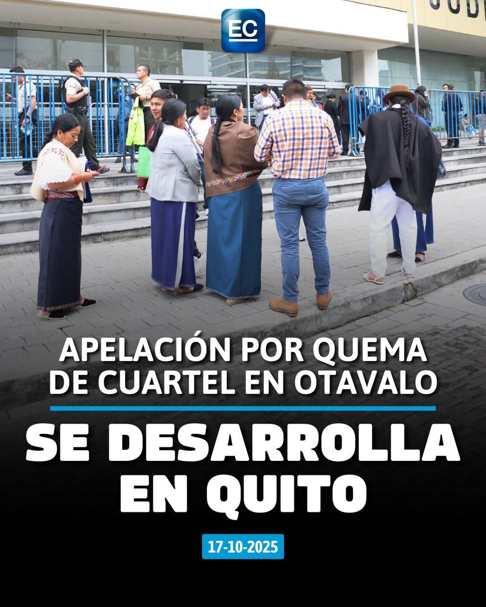 ⚖️ 12 personas son procesadas por el delito de terrorismo tras lo ocurrido en #Otavalo: 

Fuente: El Comercio 

f.mtr.cool/jeaacramyv