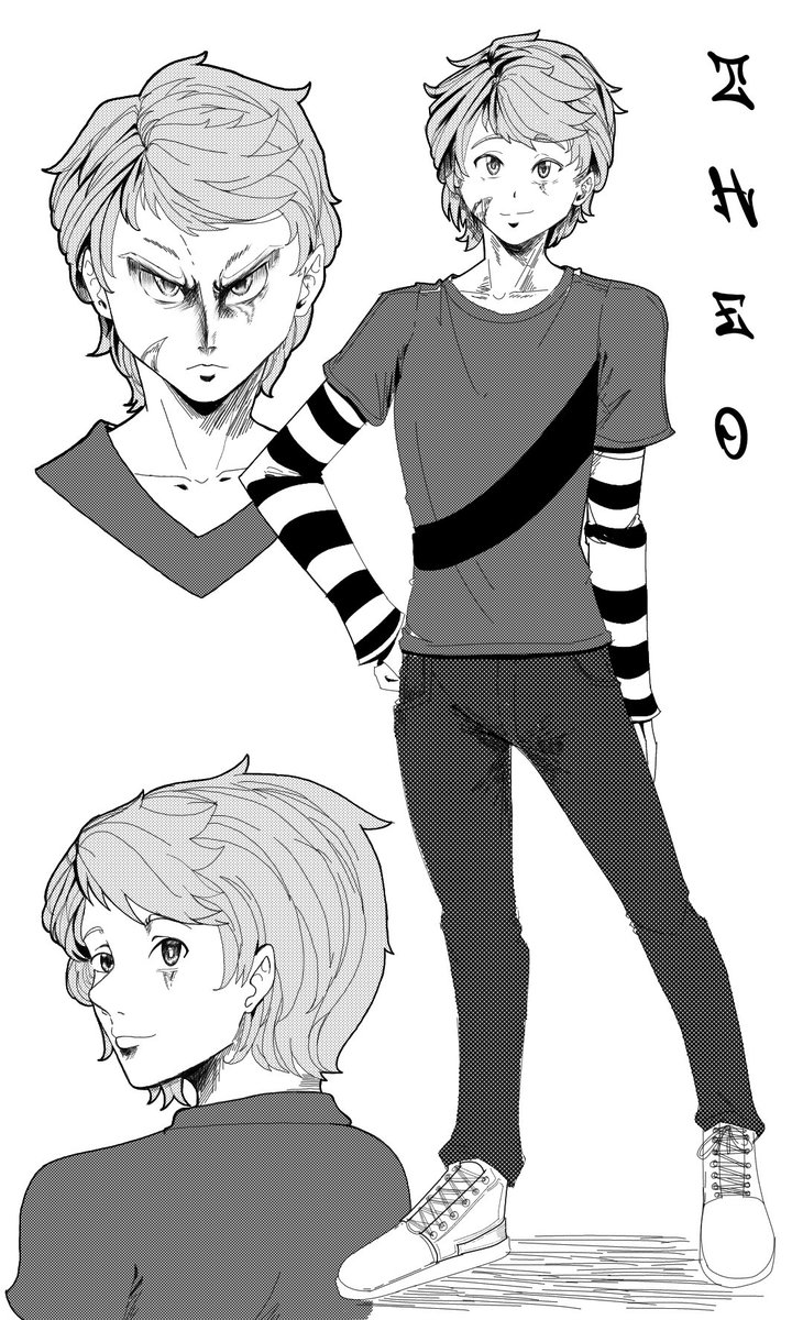 Greenrobot01's tweet image. Mais um desenho de um dos protagonista do meu mangá ( Theo)