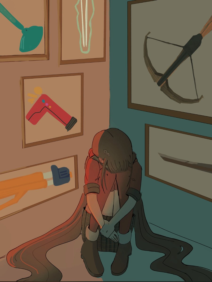 The pen is mightier than a impressive gun collection. #makiharukawa