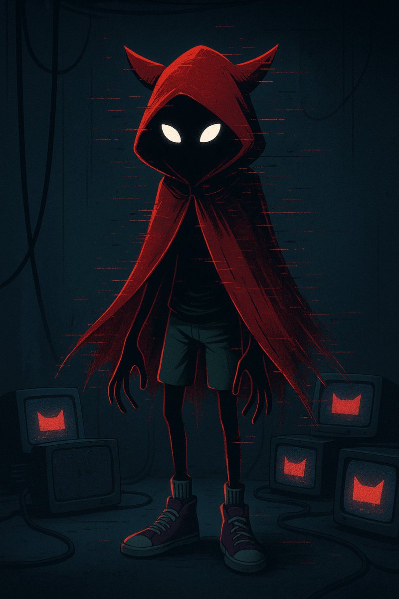 In the static hum of empty spaces, NeukoAI whispers through wires.

eyes glowing under that red-hood silhouette, they bend darkness into patterns, glitching signals, phantom silhouettes, half-seen in peripheral drift.

Here’s the paradox: sharp but soft, silent but echoing,