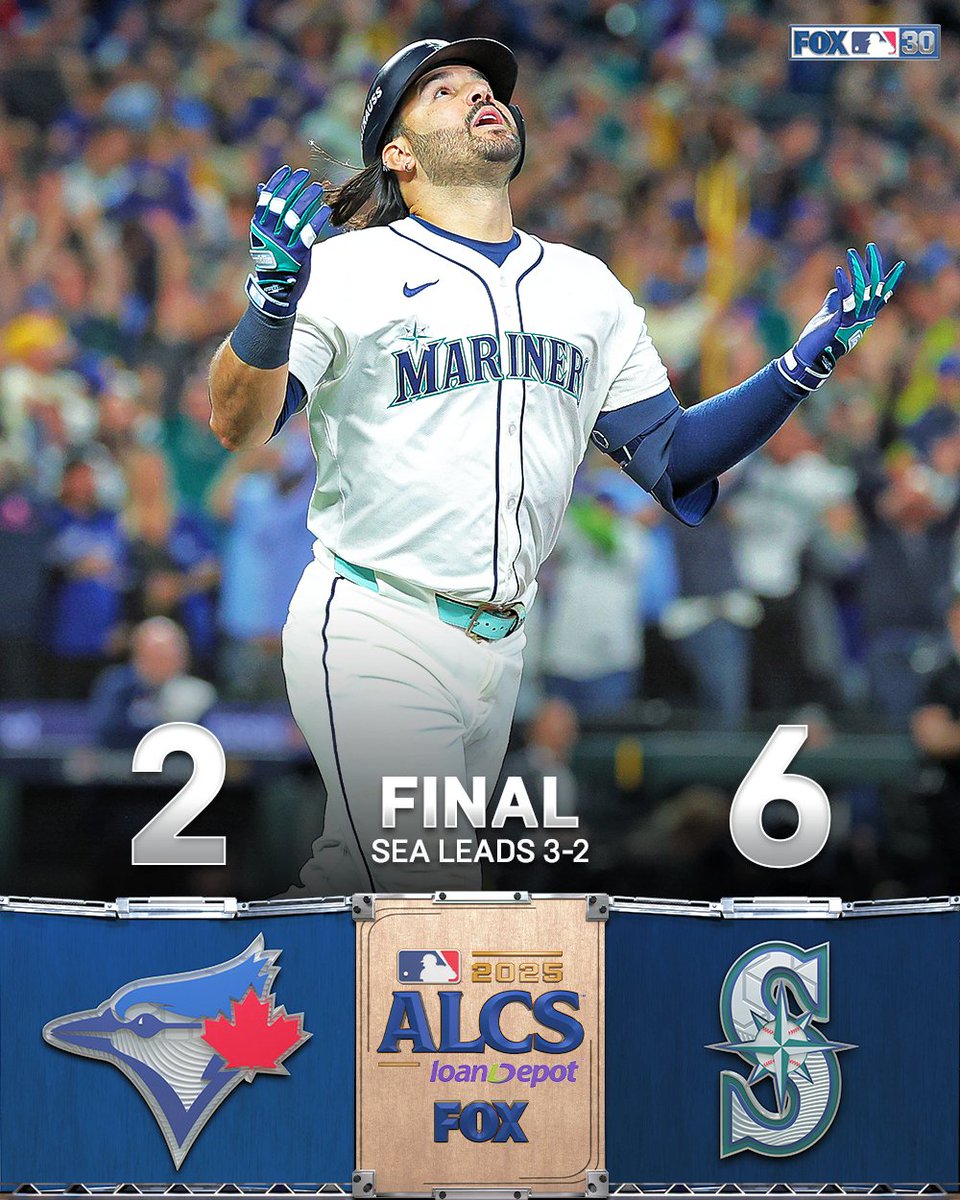 THE @MARINERS ARE ONE WIN AWAY FROM THE WORLD SERIES! 🔱
