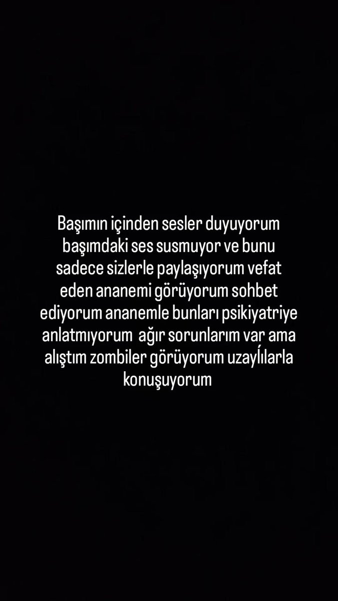 Başımdaki sesler susmuyor