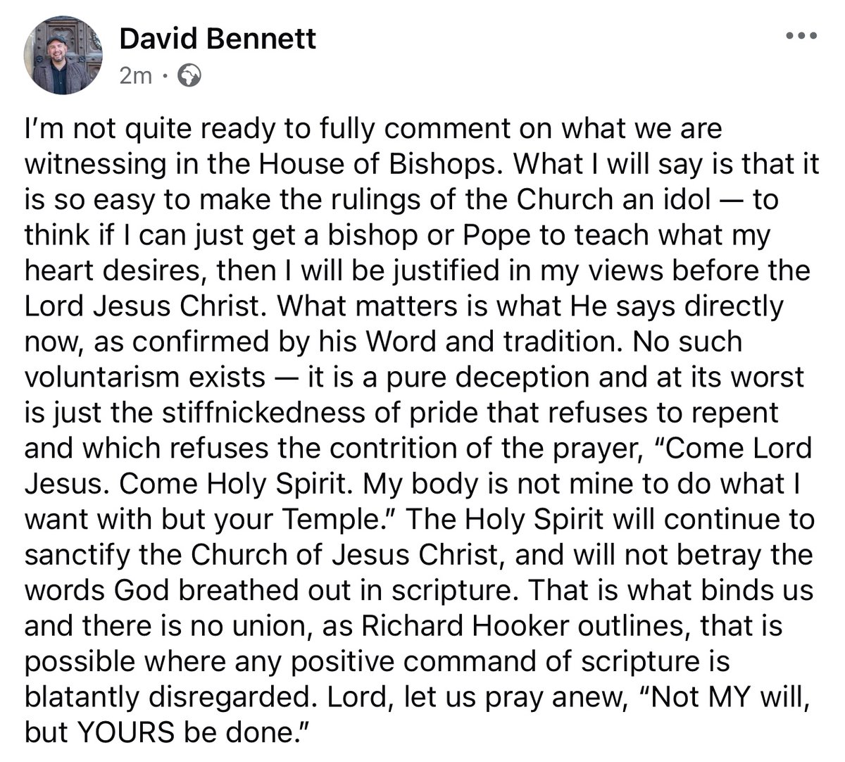 If the #ChurchofEngland had a house of prophets, not just a #houseofbishops, we would never be in this mess as Anglicans. The teaching oversight office without the prophetic office cannot stand. The kings needed the prophets. Imagine David without Nathan, Saul without Samuel.